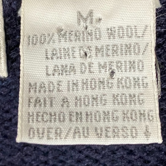 VINTAGE LIZ CLAIBORNE Sweater 100% Merino Wool Geometric Chevron Design Sz M - Picture 7 of 7